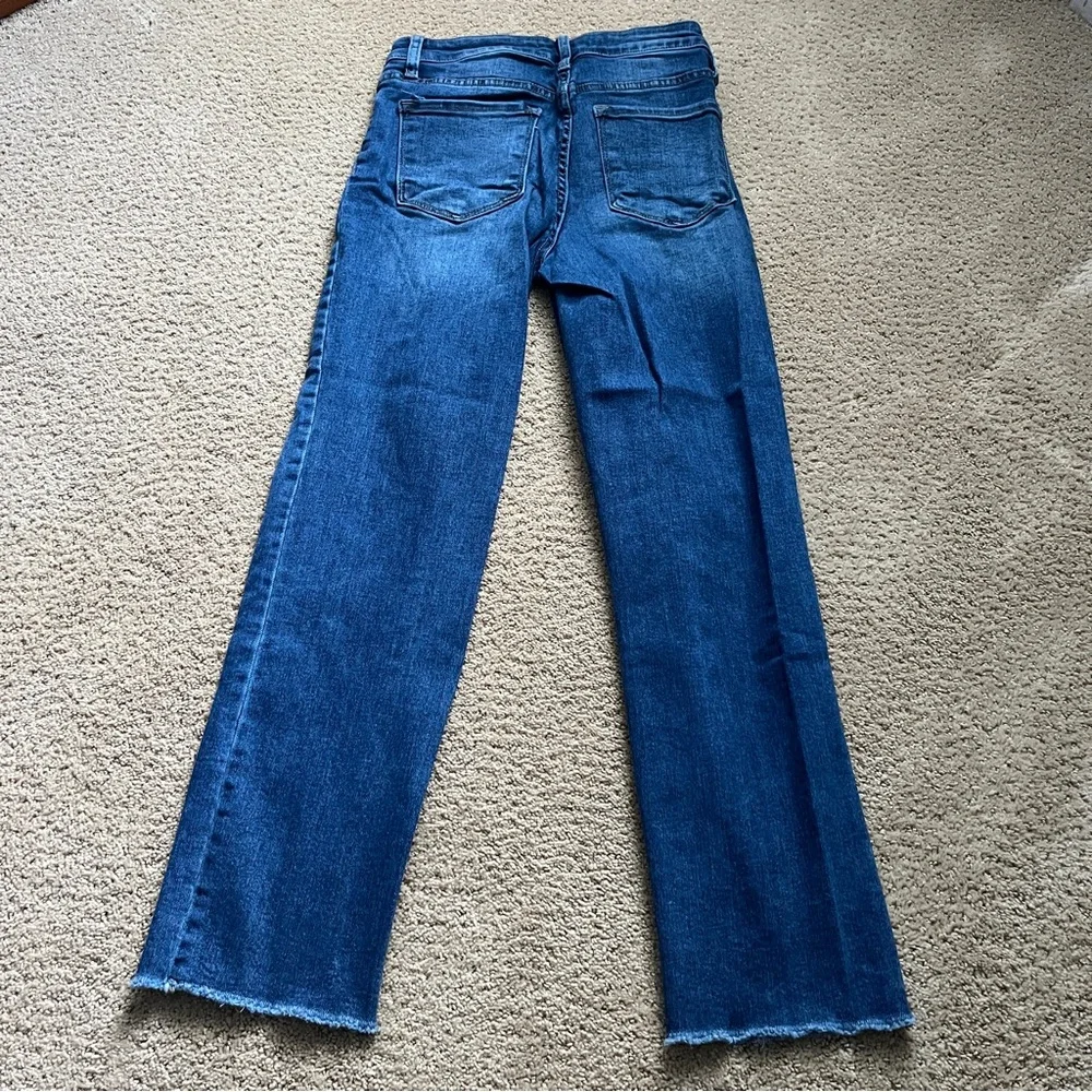 High Rise Distressed Blue Jeans - Picture 2 of 3